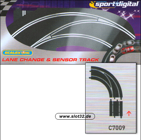 SCALEXTRIC digital digital lane change curve left in to out